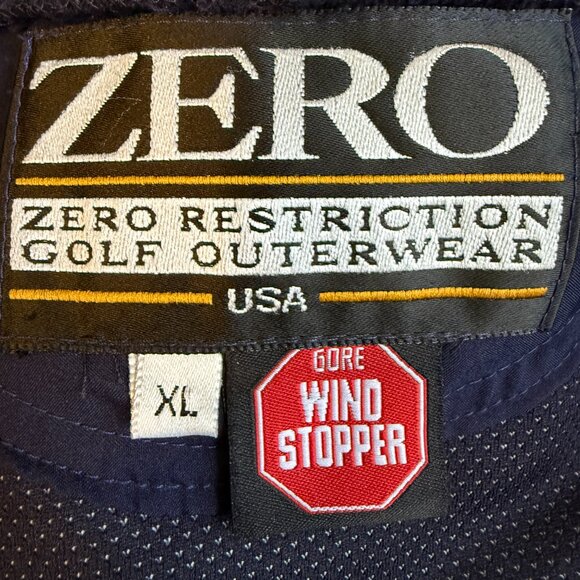 Zero Restriction Comfort Suede 1/4 Zip Windbreaker Pullover Men's XL Blue Golf - Picture 12 of 13